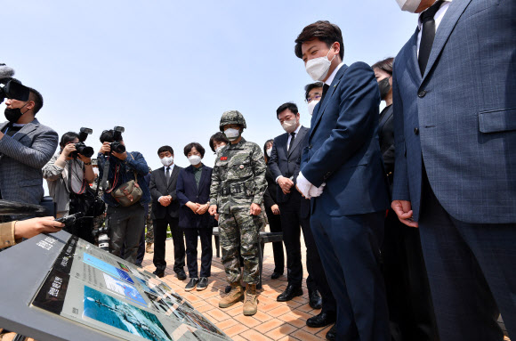 백령도 방문한 이준석 대표