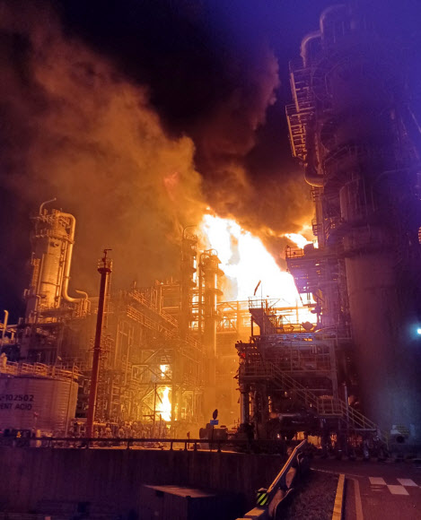 에쓰오일 폭발 화재 현장