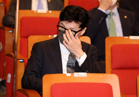 총리 취임식 참석한 한동훈 장관