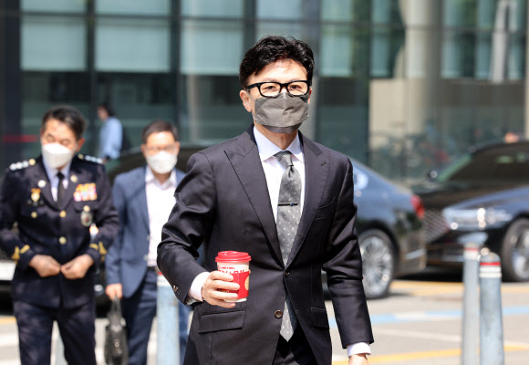 취임식 참석하는 한동훈 법무부 장관