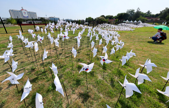 용산공원 찾은 시민들