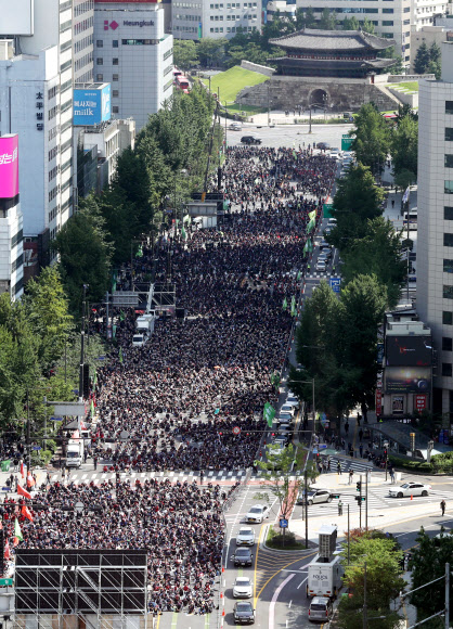 민주노총, 주말 서울 도심 4만 9000명 집회