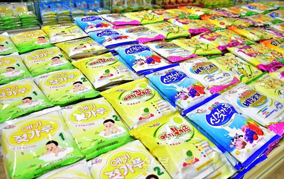 북한 평양어린이식료품공장에서 생산한 영유아식