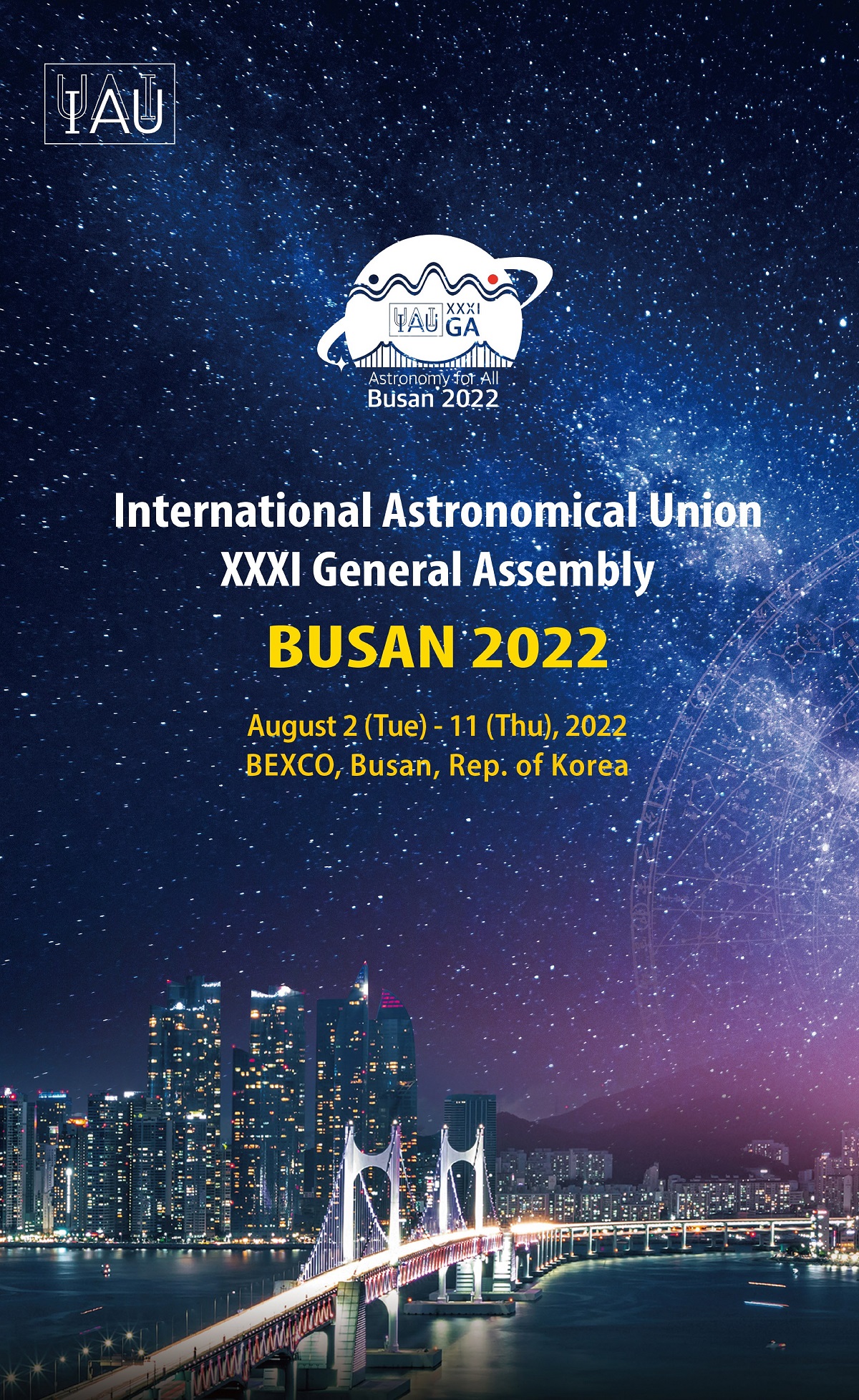 IAU 2022  부산 공식포스터