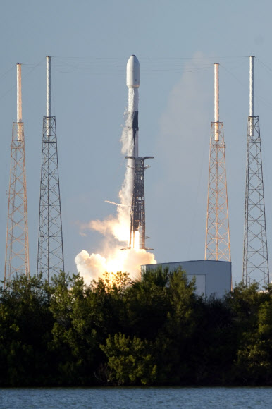 A SpaceX Falcon 9 rocket, with
