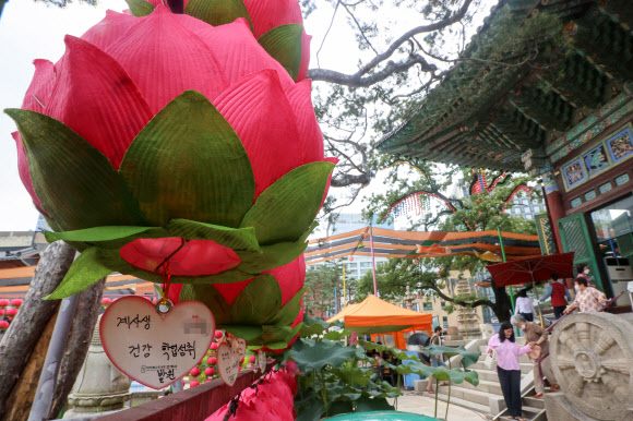 수능 D-102, 학업성취 발원 연등