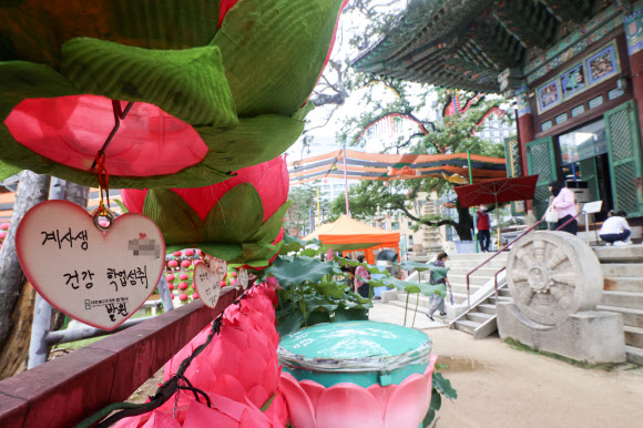 수능 D-102, 학업성취 발원 연등