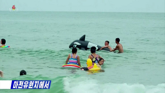 함흥 마전유원지 피서객