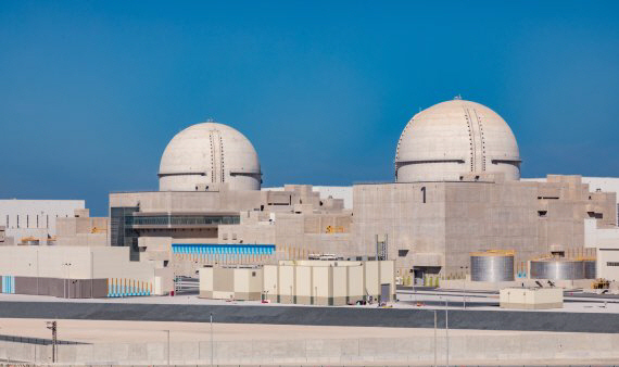 한국전력 주도로 건설된 아랍에미리트 바라카 원자력발전소. 아랍 국가로는 처음인 2020년 8월 본격 가동에 들어갔다.  뉴스1