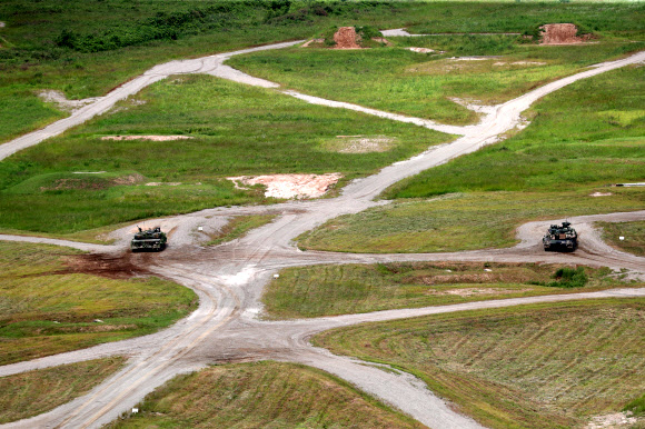 기동하는 한미전차