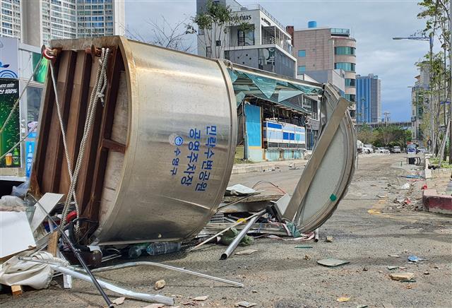 힌남노 직격탄 맞은 부산
