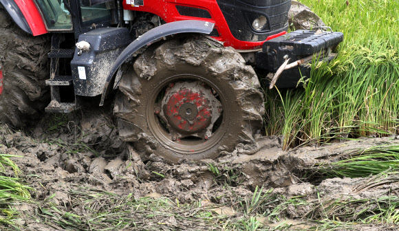 15일 오전 경남 함안군 가야읍 묘사리 한 논에서 농민이 농기계를 이용해 수확을 1개월여 앞둔 볏논을 갈아엎고 있다. 이날 전국농민회총연맹 부산경남연맹 등 농민 100여명은 45년 만에 최대로 폭락한 쌀값에 대해 정부가 대책을 마련하라고 촉구했다. 2022.9.15  연합뉴스