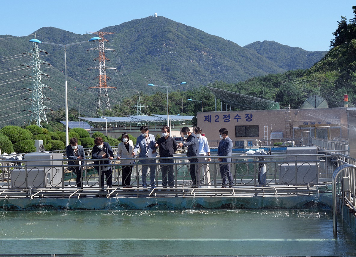 하남시의회 도시건설위원회, 9월 21일 하남정수장 현장 확인.<br>하남시의회 제공