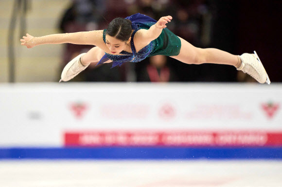 ISU 그랑프리 대회 스케이트 캐나다 인터내셔널 대회에 출전 중인 유영. AFP 연합뉴스