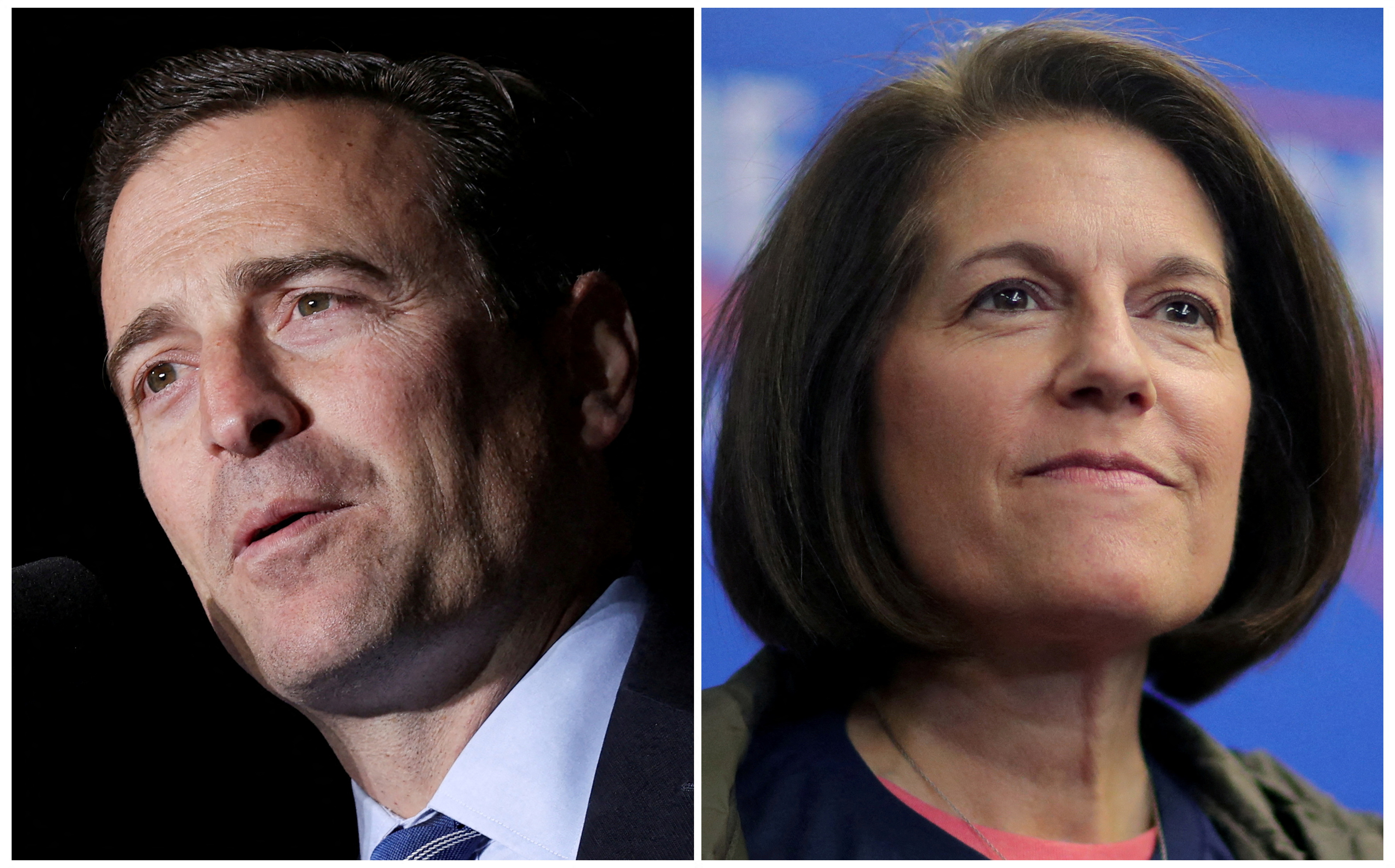 Republican U.S. Senate candidate Adam Laxalt and Senator Catherine Cortez Masto in Nevada