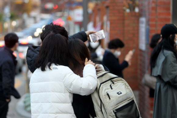 수능 기념 가족사진