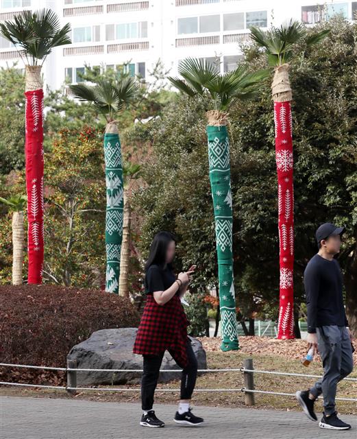 포근한 날씨에 산책