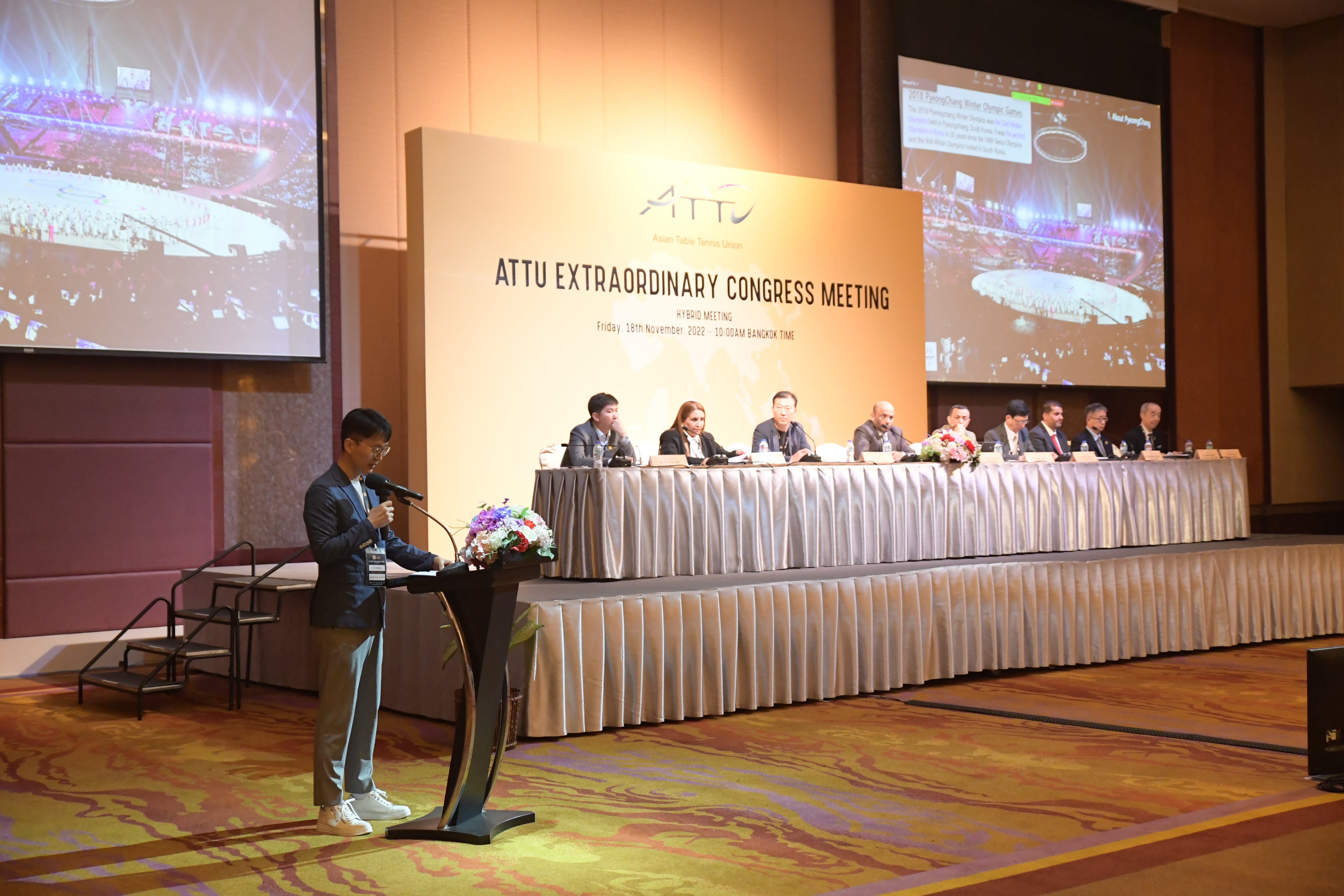 아시아탁구연합은 지난 18일 태국 방콕에서 총회를 열고 강원 평창을 2023년 아시아선수권대회 개최지로 결정했다. 평창군 제공