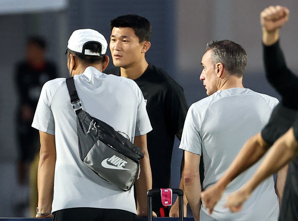 벤투 감독과 김민재