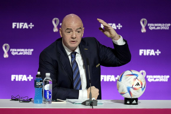 잔니 인판티노 국제축구연맹(FIFA) 회장. AP 뉴시스