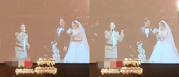 10일 티아라 지연과 야구선수 황재균 결혼식에 참석한 아이유.
