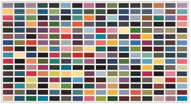 ‘256개의 색상’(1974). 색상표 연작으로 디지털 사진의 픽셀을 연상시킨다.  ©Gerhard Richter 2022 (0240)