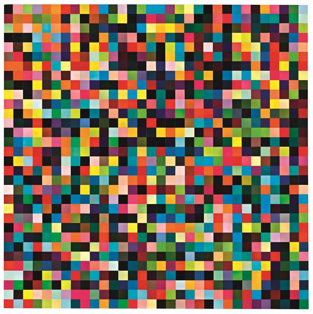 ‘1024개의 색상’(1974). 색상표 연작으로 디지털 사진의 픽셀을 연상시킨다.  ©Gerhard Richter 2022 (0240)