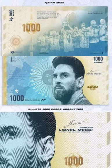 메시, 아르헨 중앙은행 화폐 모델로 거론