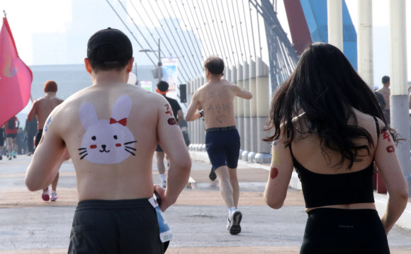 ‘토끼를 등에 업고 달려보자’