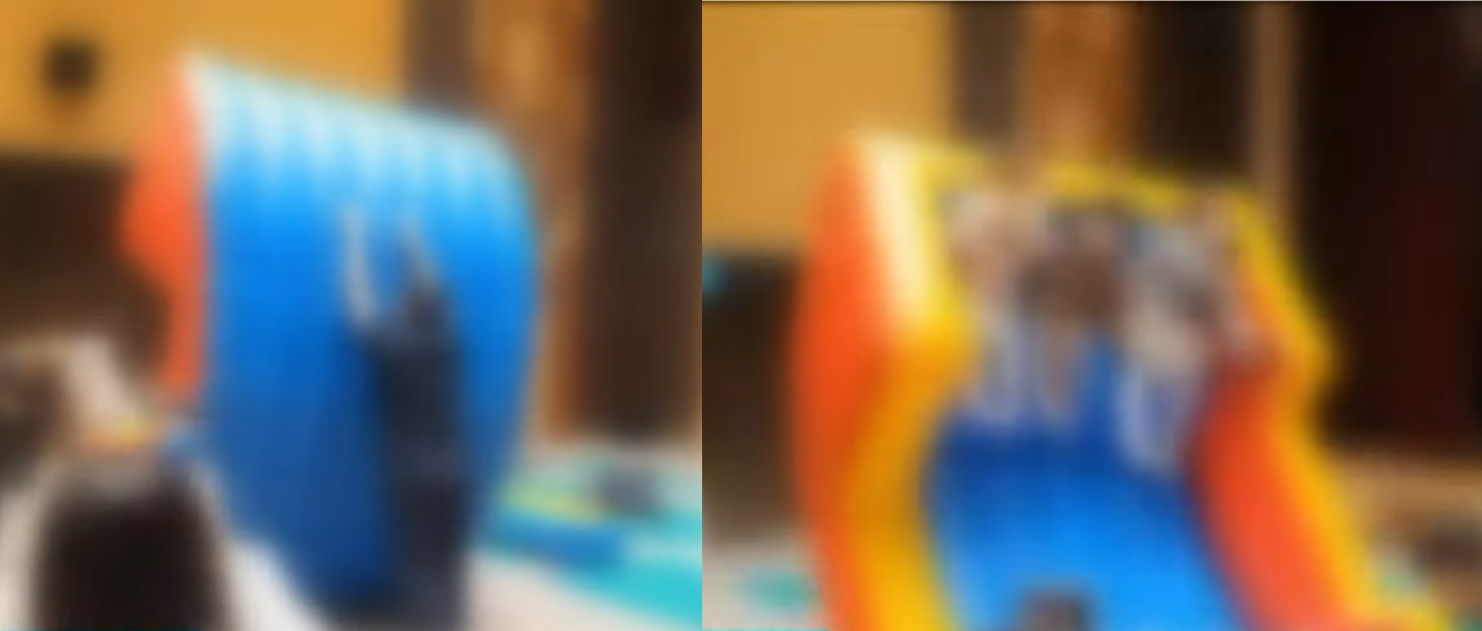 지난 7일 부산 중구의 한 대형 백화점에서 유아들을 대상으로 한 놀이 프로그램을 진행하던 도중 공기로 바람을 넣는 방식의 튜브형 바이킹이 뒤집히는 사고가 발생했다. KNN 유튜브 화면 캡처