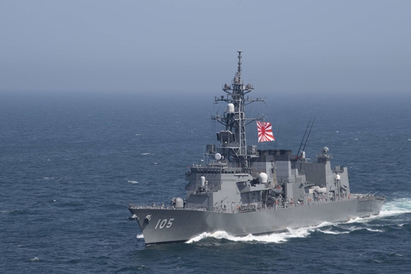 2022년 4월 미국 해군과 연합훈련에 나선 일본 자위대 호위함 ‘이나즈마’호. 미국 해군 자료사진