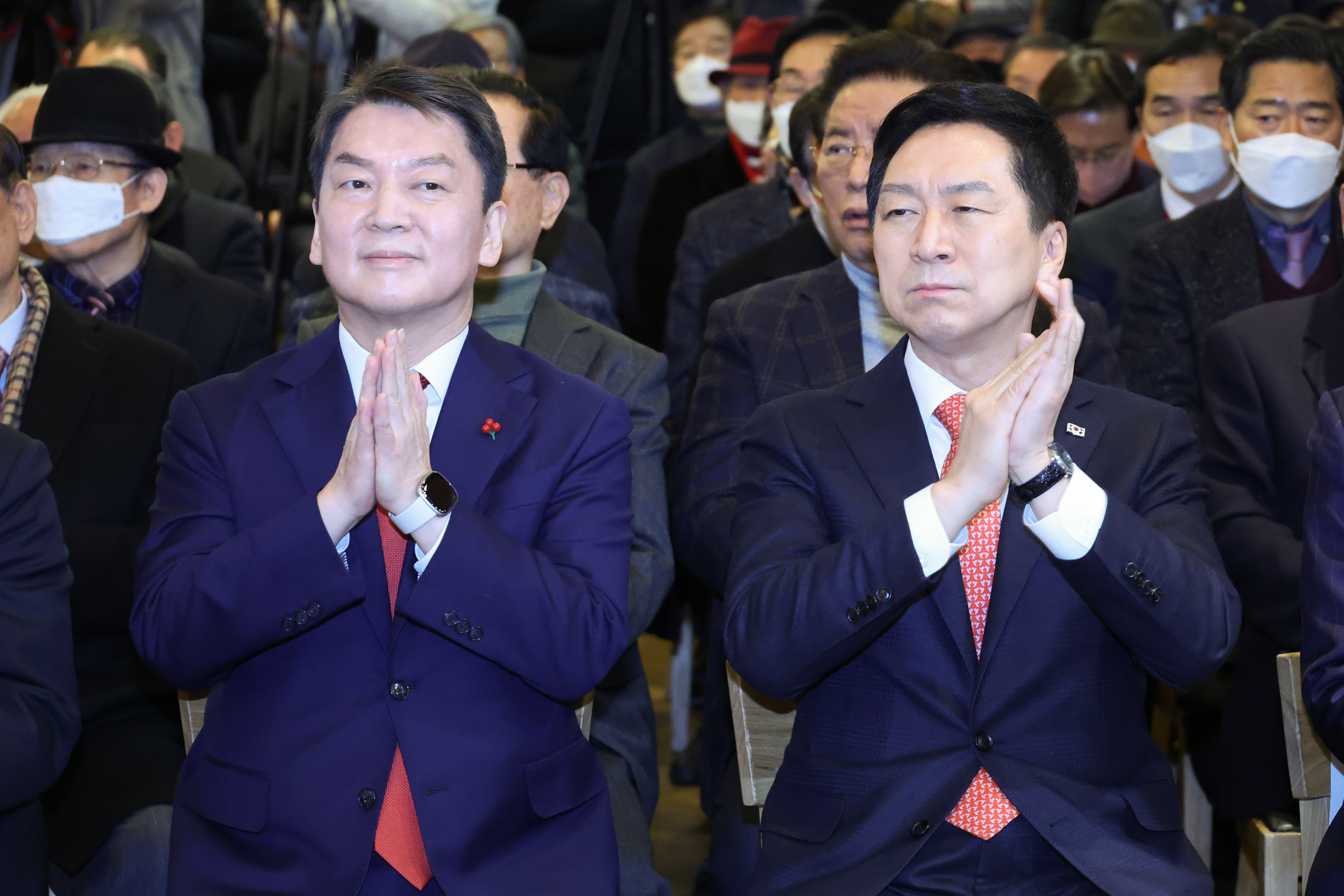 김기현·안철수, 인천시당 신년인사회 참석