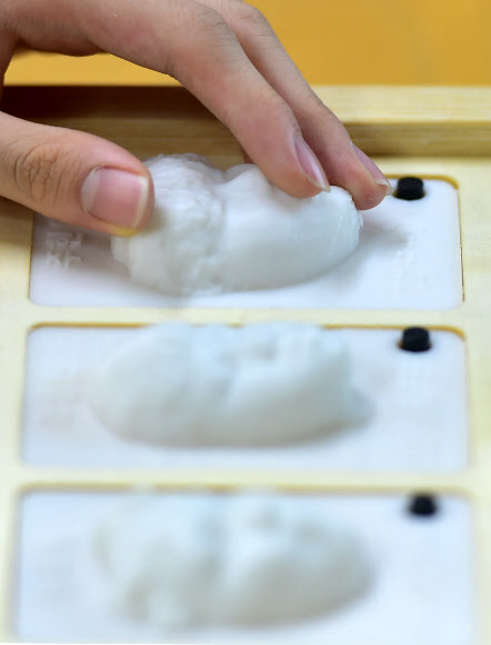 시각장애인 특수학교인 대구 남구 대구광명학교 졸업식이 열린 13일 오전 졸업생들이 3D 프린터로 만든 입체 졸업앨범 속 친구 얼굴을 손으로 만져보고 있다. 2023.01.13. 뉴시스