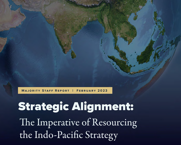 미국 상원 외교위원회 인도태평양 전략 보고서 표지. 상원 외교위 홈페이지 캡쳐