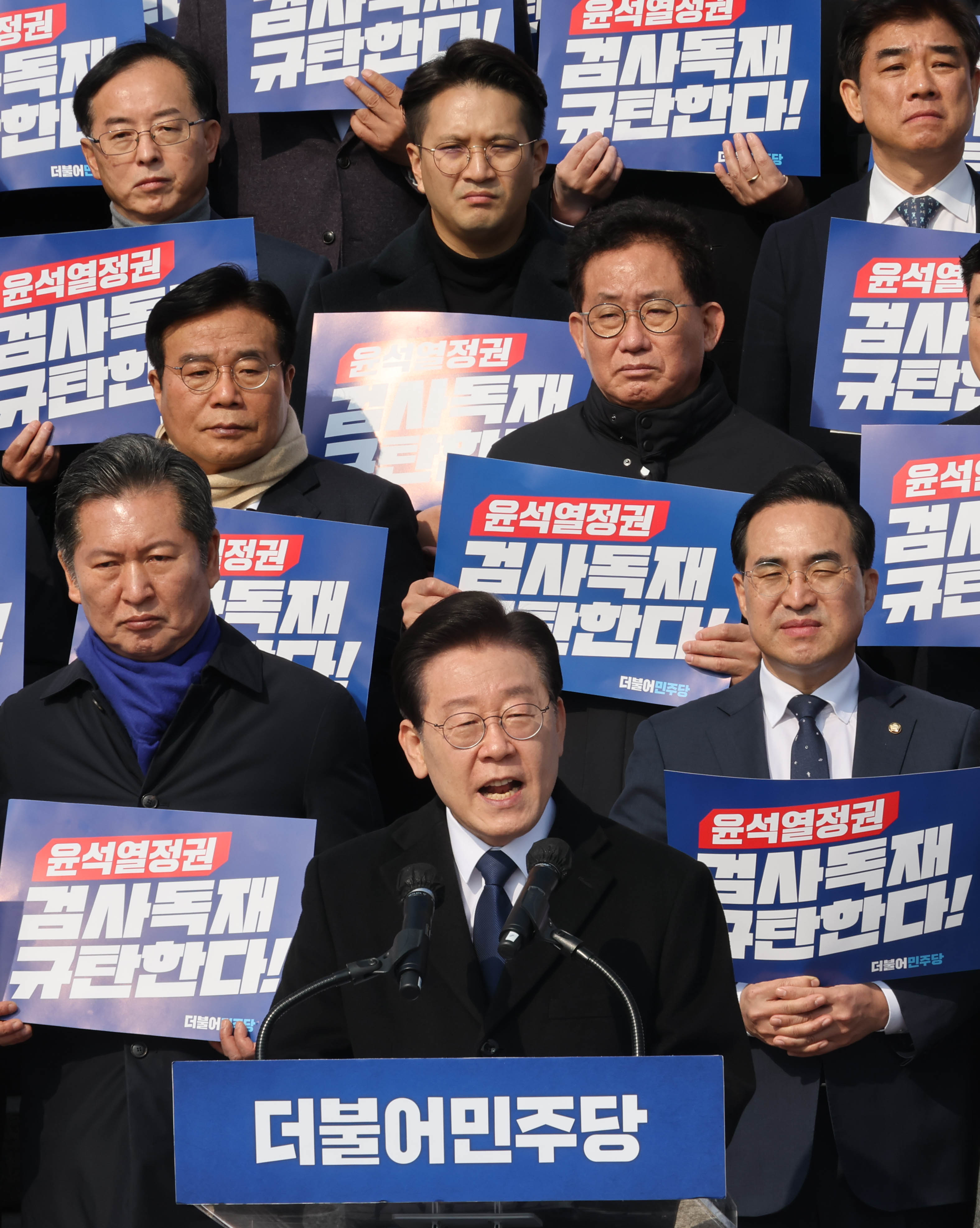 윤석열 정권 검사독재 규탄대회 발언하는 이재명 대표
