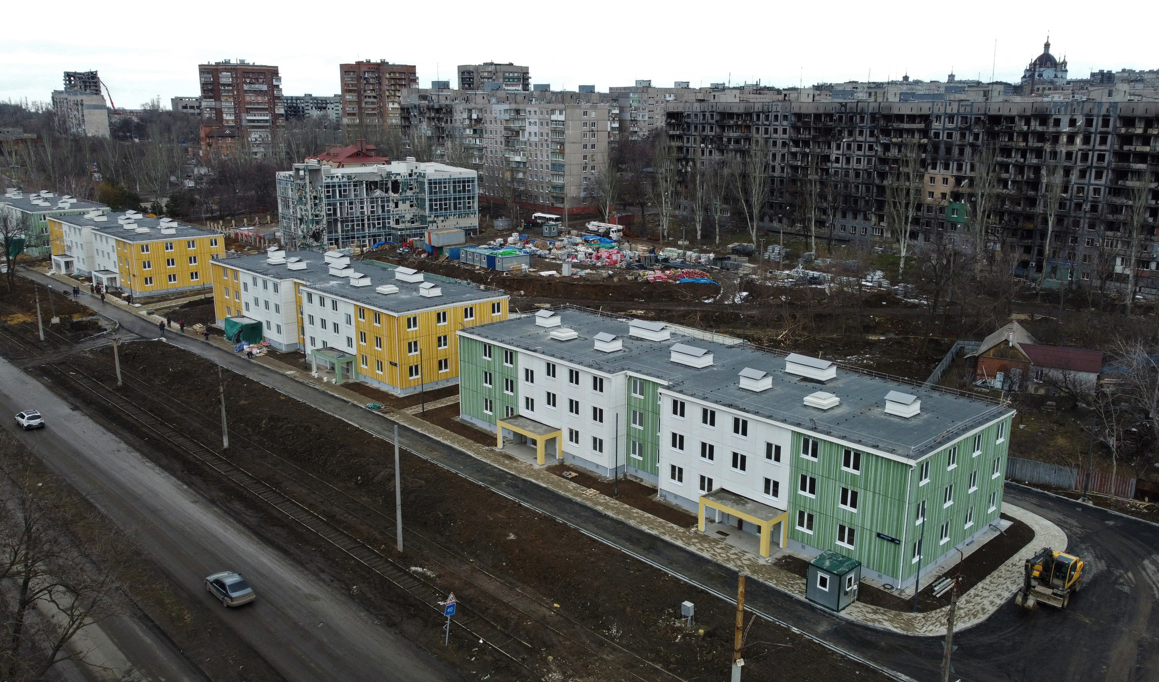 새로 건설된 우크라이나 아파트 단지
