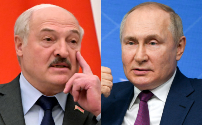알렉산드르 루카셴코(왼쪽) 벨라루스 대통령. 블라디미르 푸틴(오른쪽) 러시아 대통령. EPA·타스 연합뉴스