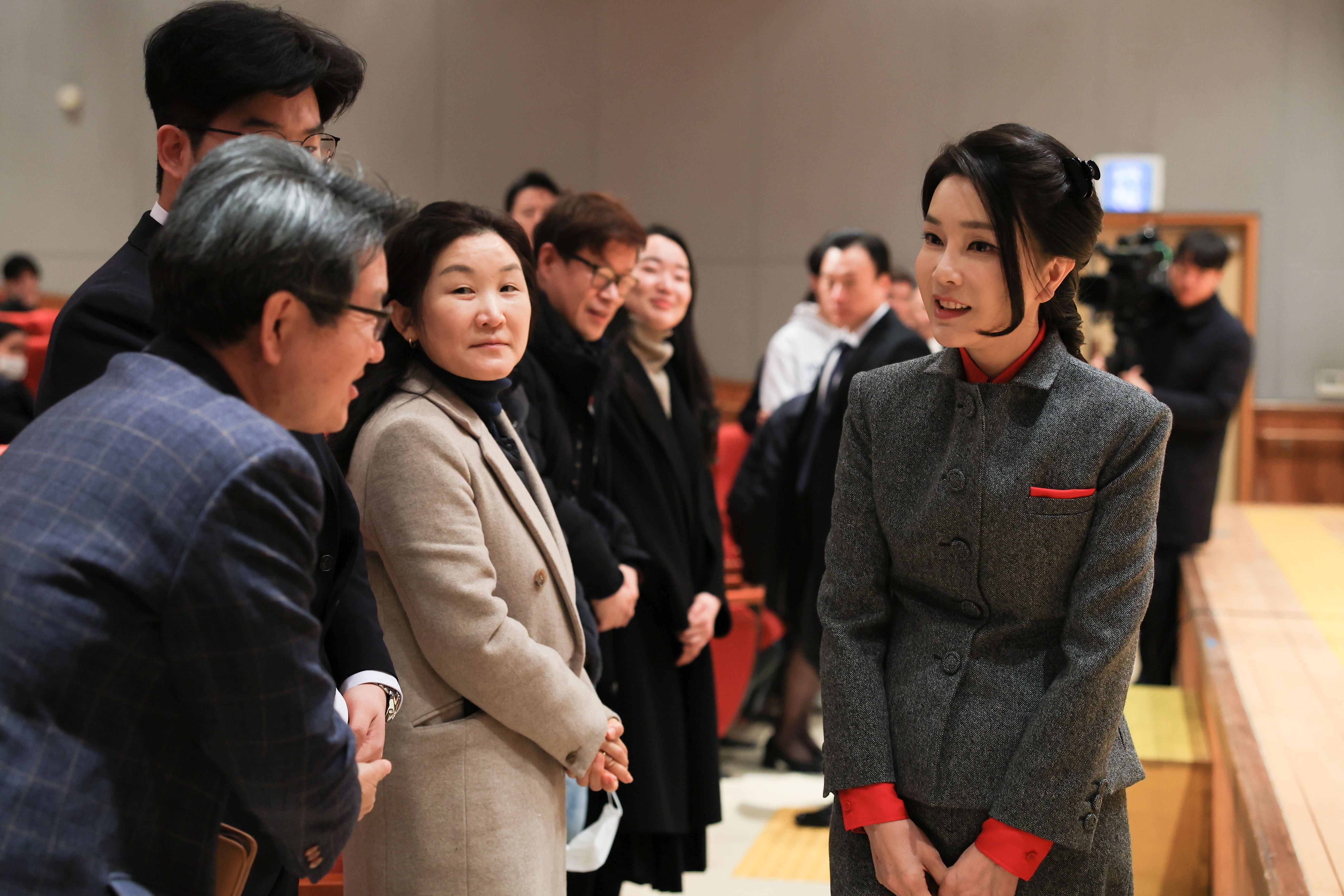 서울맹학교 입학식 참석한 김건희 여사