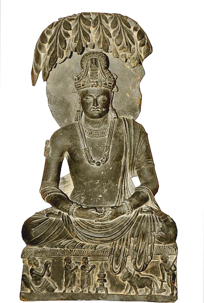 수하선정, 3세기, 간다라, 페샤와르 박물관.