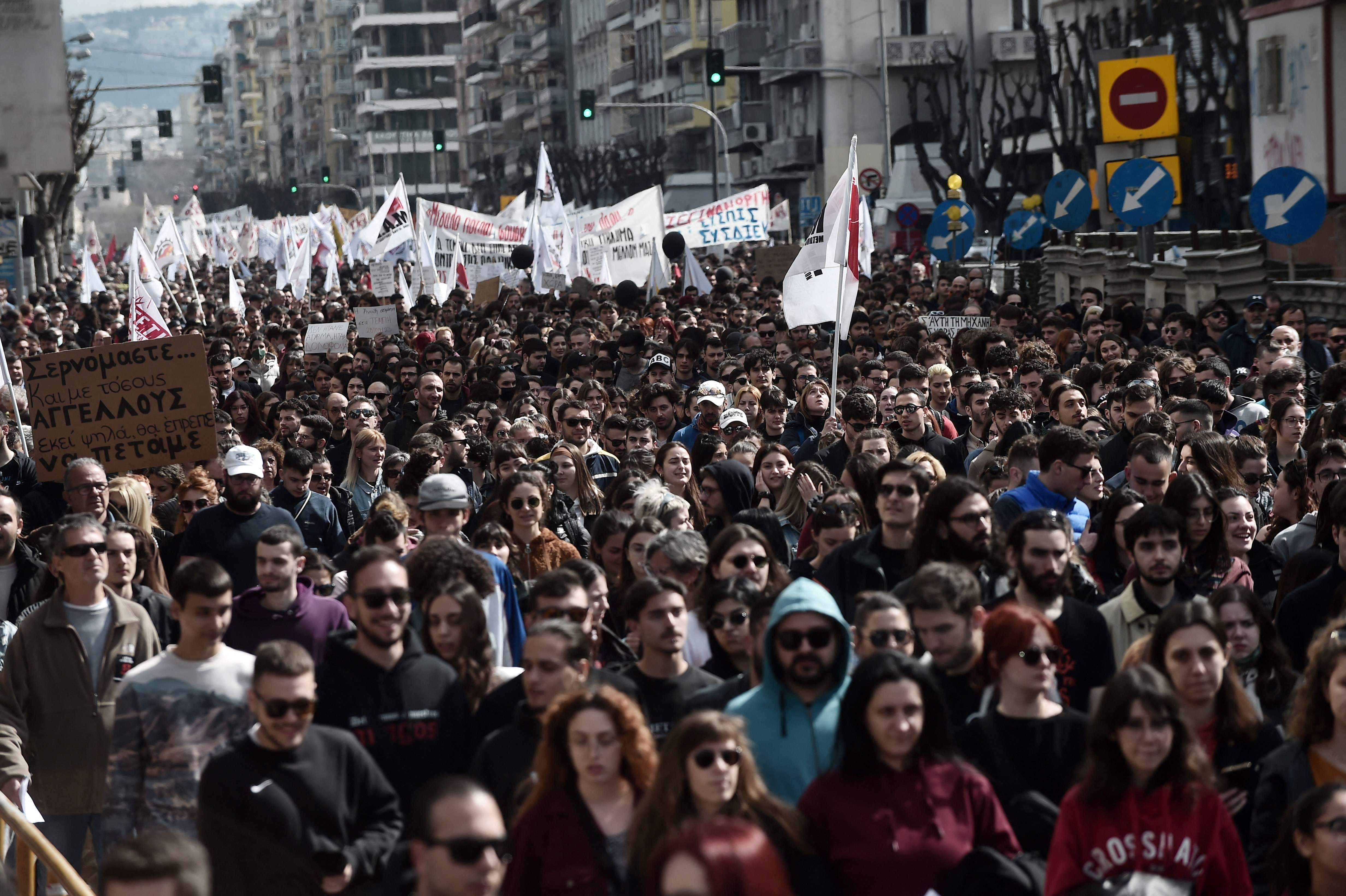 그리스 열차 충돌 참사 시위