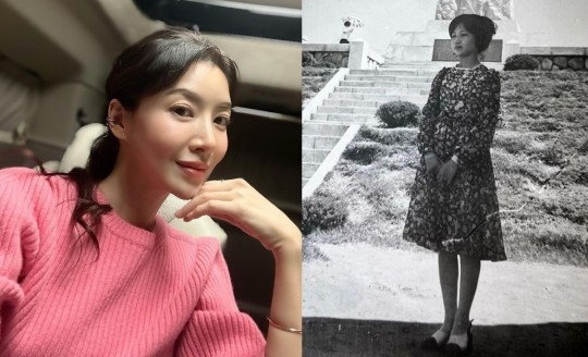 배우 윤세아(왼쪽), 윤세아 어머니 젊은 시절 사진. SNS 캡처