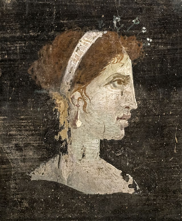 이탈리아의 고대 로마 헤라쿨라네움 유적에서 발굴된 서기 1세기에 제작된 것으로 보이는 클레오파트라 초상화. 위키피디아 캡처