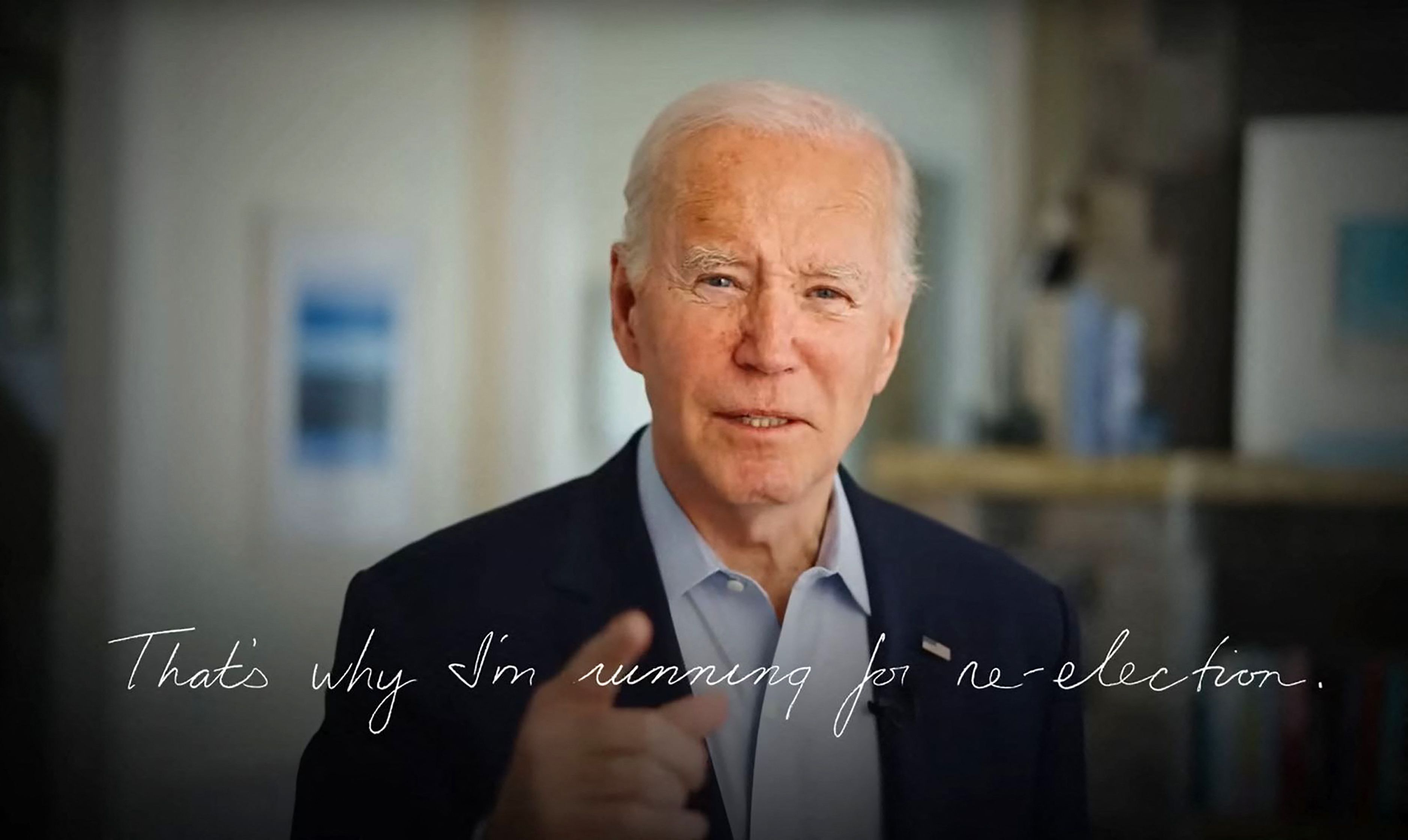25일 오전 6시(현지시간) 공개된 조 바이든 대통령 공식 출마 영상