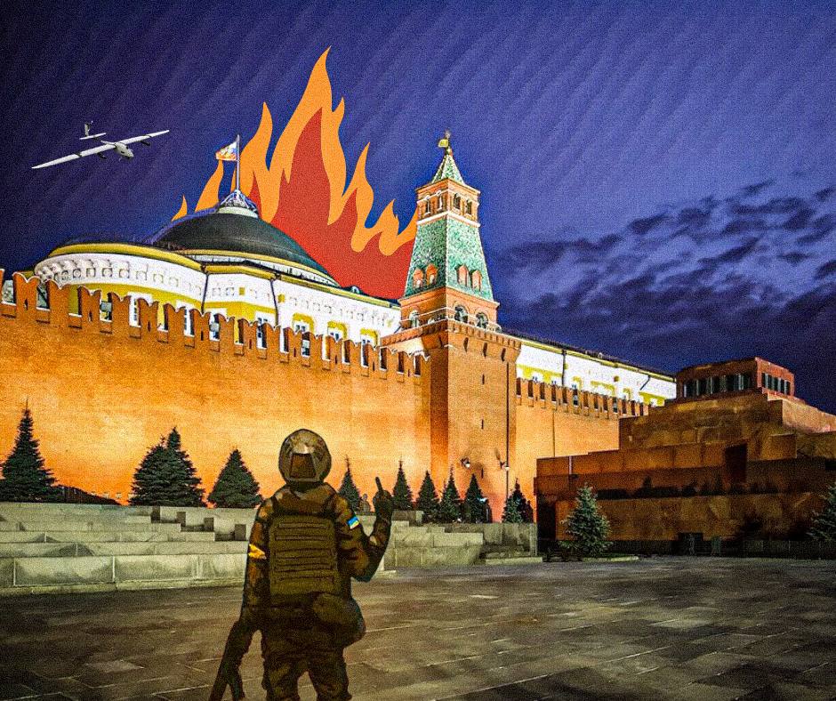 3일(현지시간) 우크라이나 드론이 러시아 크렘린궁을 공격했다는 러시아 발표가 나온 후 우크라이나 국영 우정사업본부 ‘우크포슈타’의 기관장 이고르 스멜얀스키는 기념 우표 발행 계획을 밝혔다. 사진은 스멜얀스키 본부장이 공개한 기념우표 도안. 2023.5.3 스멜얀스키 텔레그램