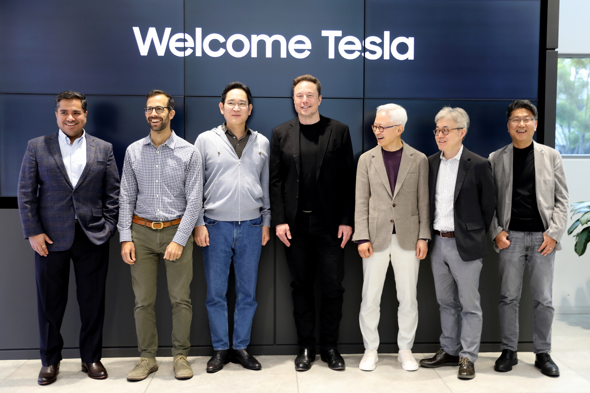 북미 출장에서 일론 머스크 테슬라 CEO 만난 이재용 삼성전자 회장