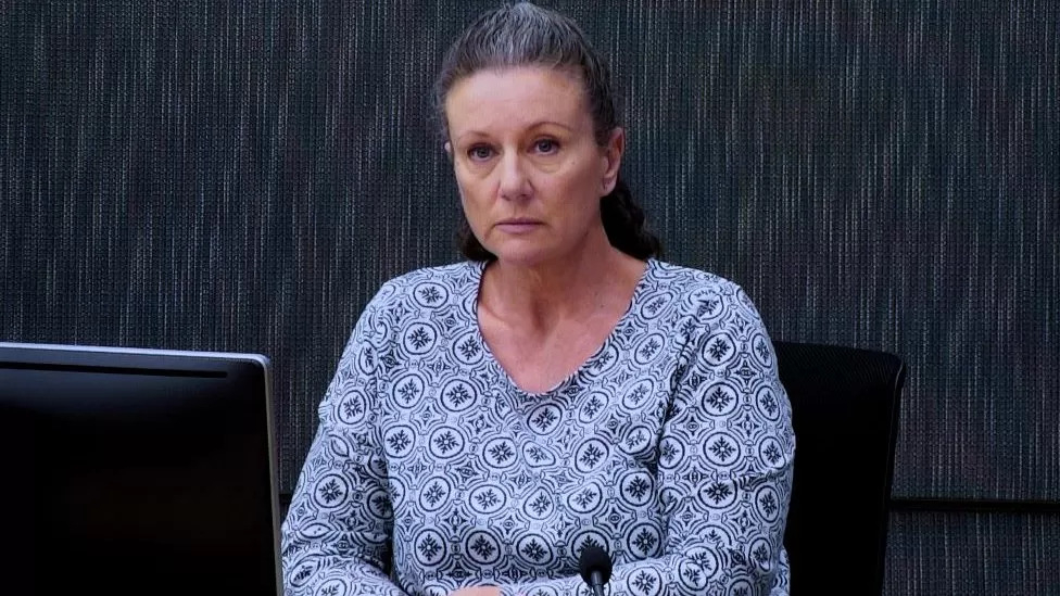 네 자녀를 살해한 혐의로 25~30년형을 선고받고 20년을 복역하다 새로운 의학적 증거가 나와 5일 사면돼 석방된 호주 여성 캐슬린 폴비그가 2019년 5월 1일 호주 뉴사우스웨일즈주 부검법원에서 진행된 항소심에 화상으로 출두해 재판을 받고 있다. EPA 자료사진 연합뉴스
