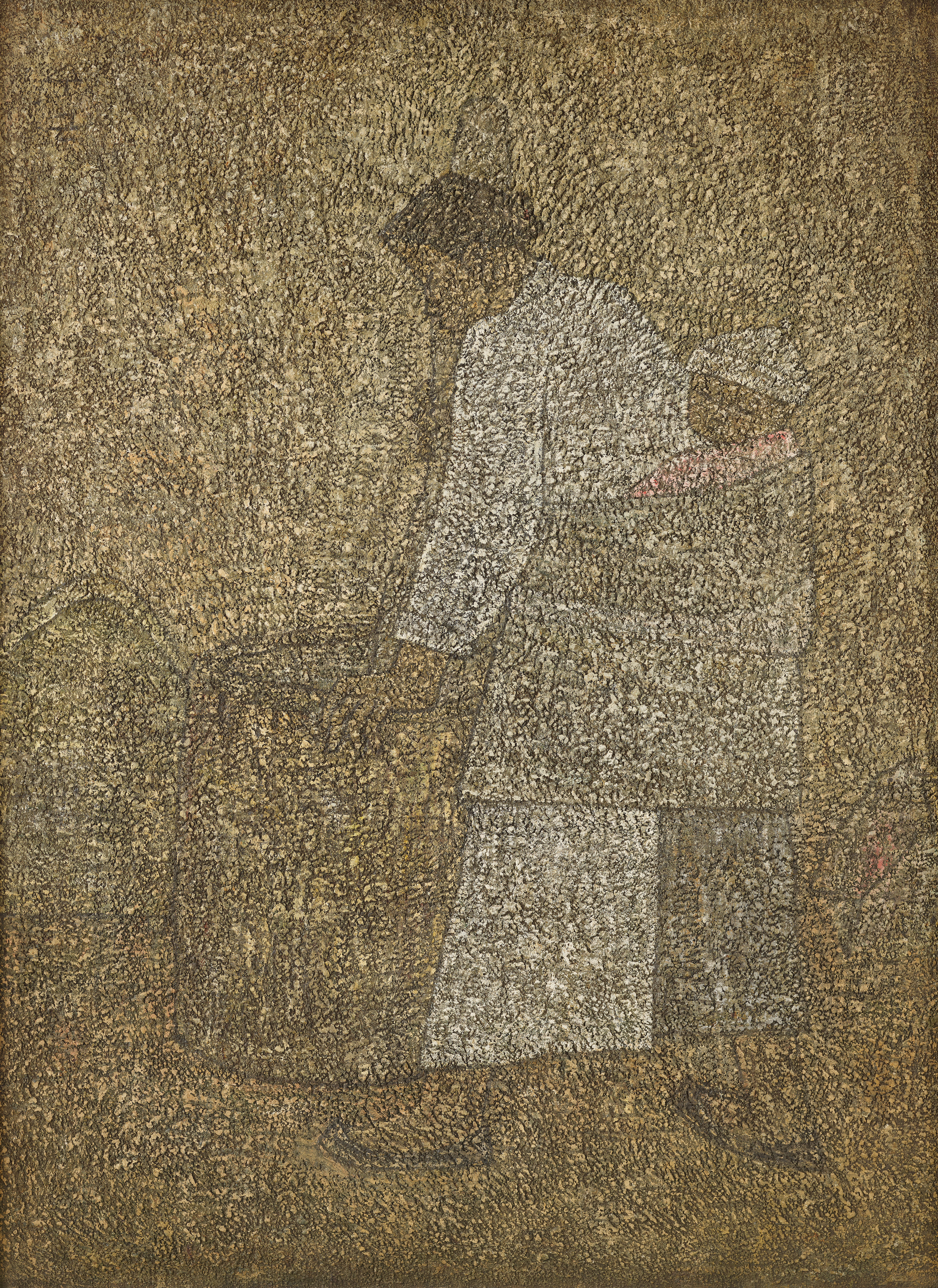 박수근, 절구질하는 여인, 1957, 캔버스에 유채, 130×97cm, 국립현대미술관 이건희컬렉션, ⓒ박수근연구소