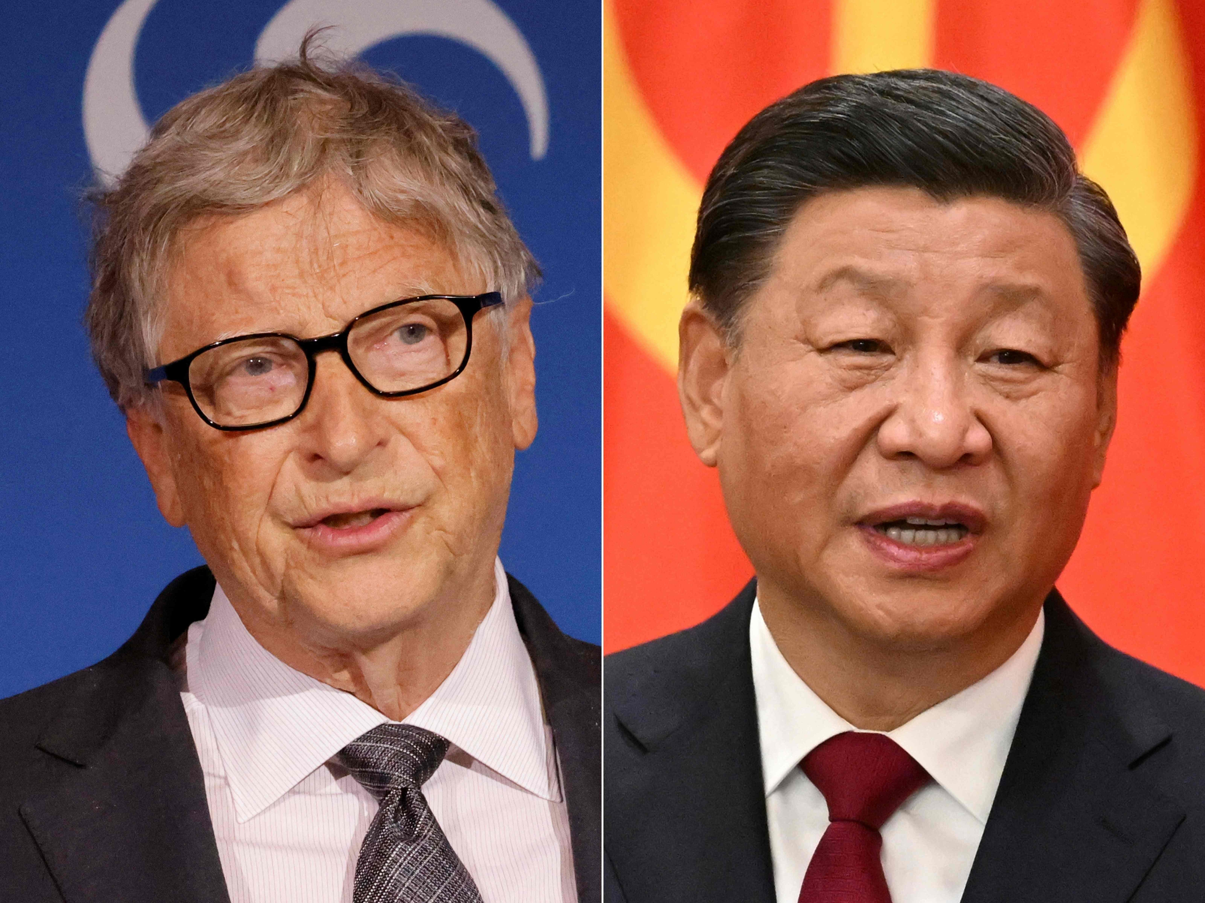 빌 게이츠(왼쪽)와 시진핑 중국 주석. AFP 연합뉴스