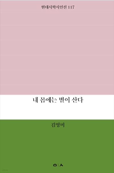 김영미 시집「내 몸에는 별이 산다」 표지.