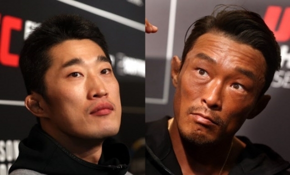 이종격투기선수 김동현(왼쪽)과 추성훈.<br>연합뉴스
